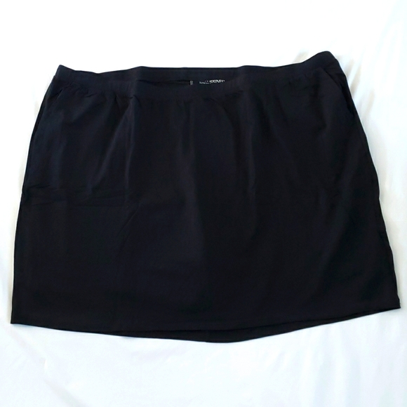 CATHERINES Plus Pull On Skort With Pockets - 6X - Black - Picture 3 of 8